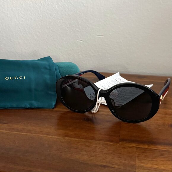 GUCCI - Round-Frame Acetate Sunglasses in Black - Picture 3 of 6
